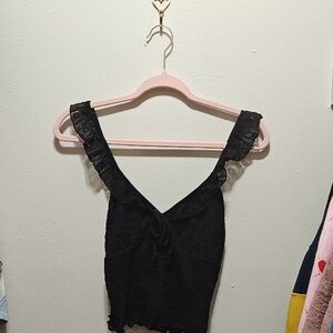 Elegant Black Lace Women's Top